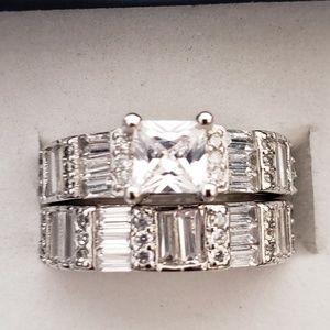 Sterling silver White Sapphire